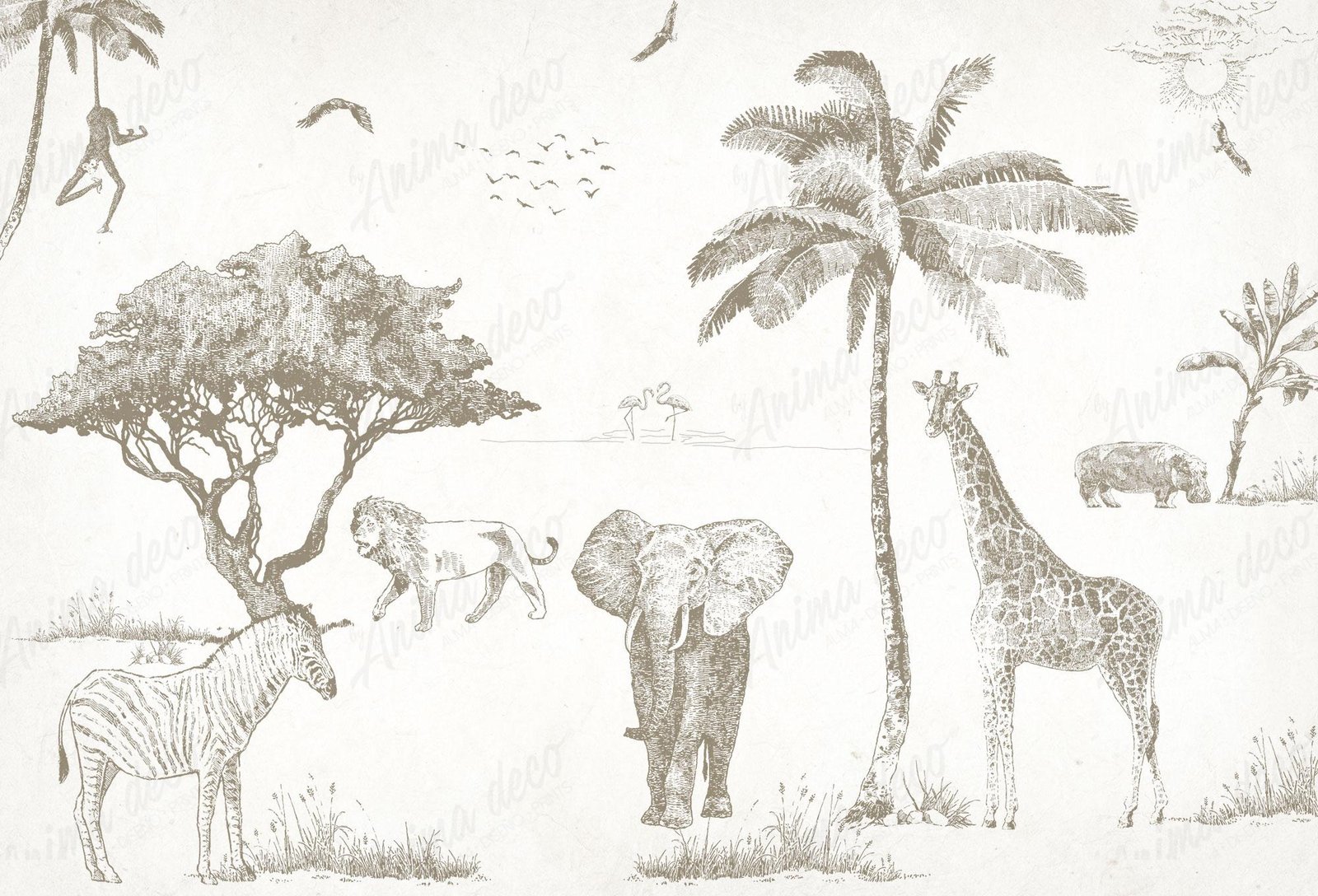 Safari en tinta sepia